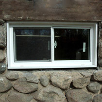 vinyl double paneled low e glass renovated basement windows