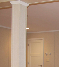 Easy Wrap column sleeves in Suffield basement