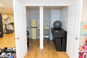 TBF finished basement with home gym in Springfield