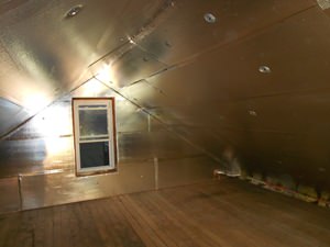 A Simsbury attic with SuperAttic installed.